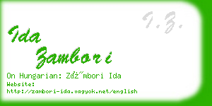 ida zambori business card